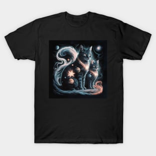 Cosmic Cat Fusion T-Shirt